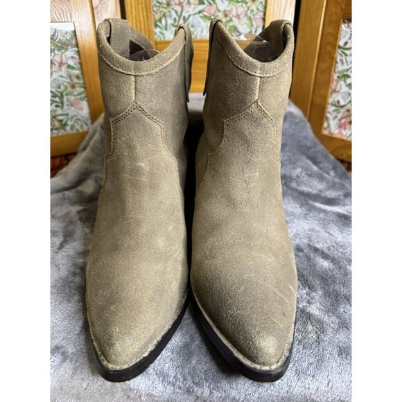 Windsor Smith Vintage Tan Suede Leather Ankle Boots Western Cowgirl Boho Sz 7 - Picture 6 of 9